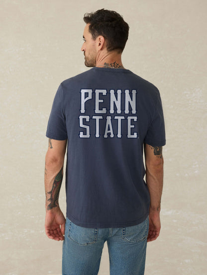 Penn State Sunwashed Pocket Tee - Dune Navy