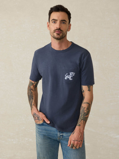 Penn State Sunwashed Pocket Tee - Dune Navy