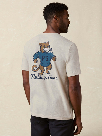 Penn State Sunwashed Pocket Tee - Island Dune Heather