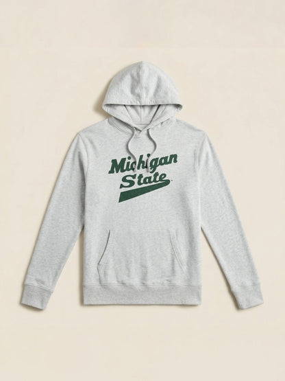 Michigan State Sunwashed Slub Hoodie - Light Grey Heather