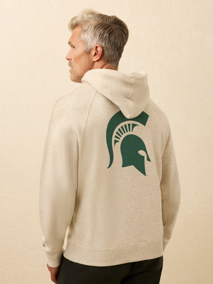 Michigan State High Standard Fleece Hoodie - Antique Ivory Heather
