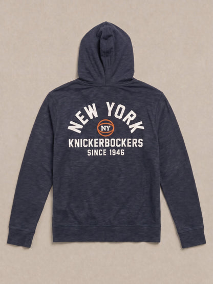 NY Knicks Sunwashed Organic Hoodie - Blue Nights