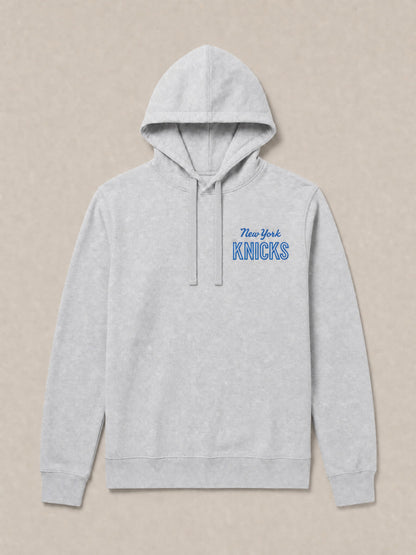 NY Knicks Sunwashed Organic Hoodie - Light Grey Heather