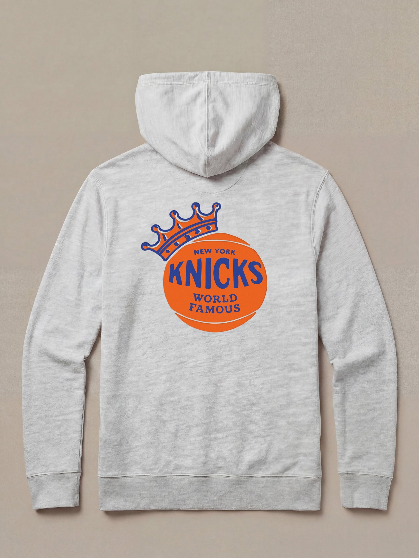 NY Knicks Sunwashed Organic Hoodie - Light Grey Heather
