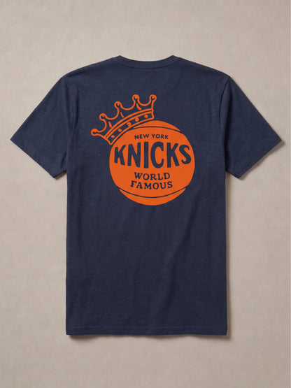 NY Knicks Sunwashed Regenerative Tee - Dune Navy
