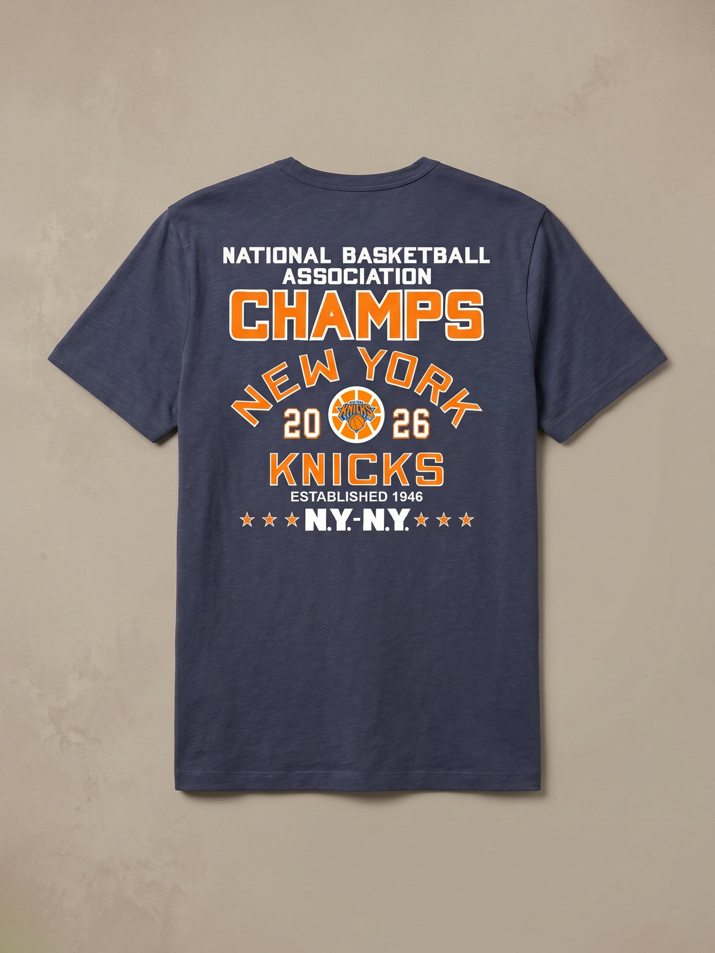 NY Knicks Sunwashed Regenerative Tee - Dune Navy