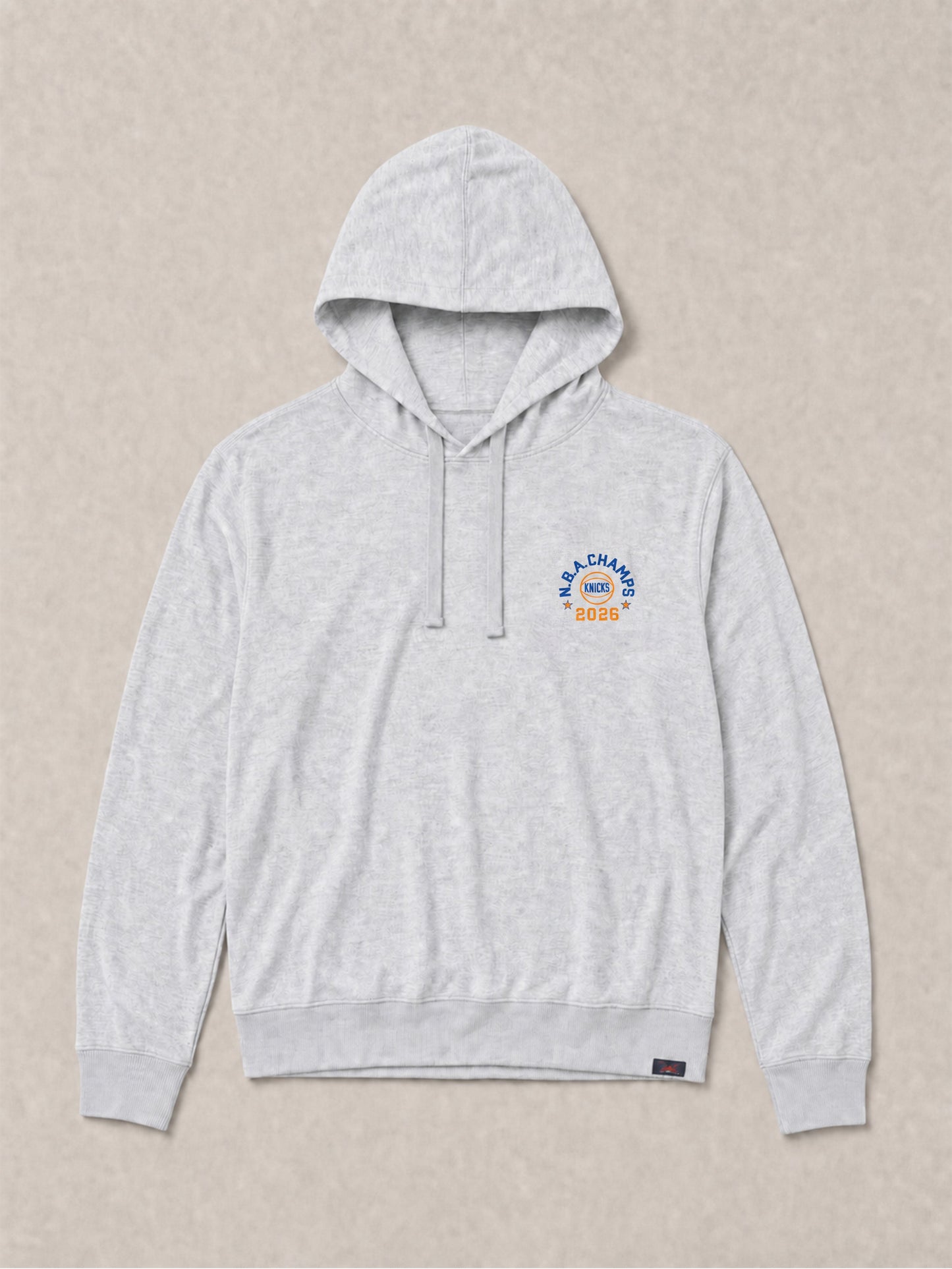 NY Knicks Sunwashed Organic Hoodie - Light Grey Heather