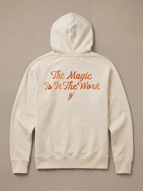 Jalen Brunson High Standard Fleece Hoodie - Antique Ivory Heather