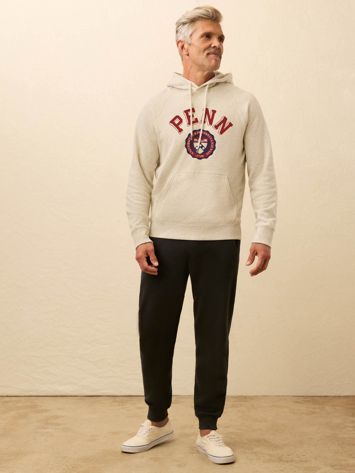 University of Pennsylvania High Standard Fleece Hoodie - Antique Ivory Heather