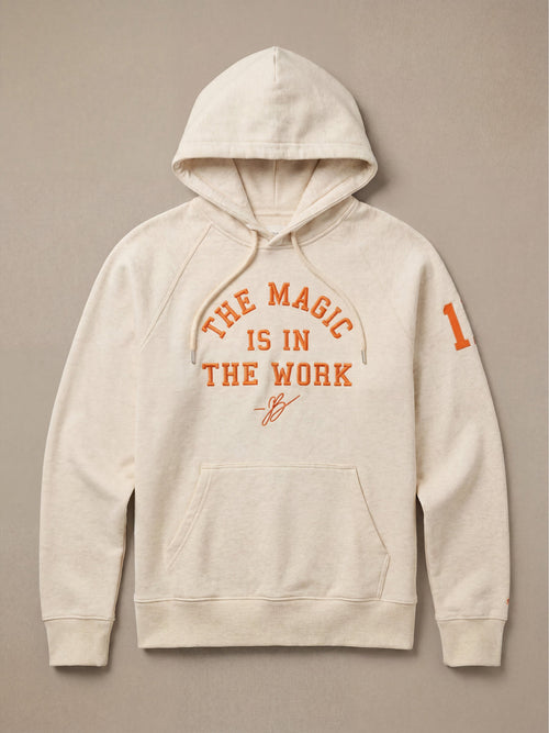 Jalen Brunson High Standard Fleece Hoodie - Antique Ivory Heather