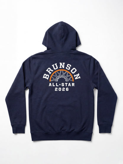 Jalen Brunson All-Star Weekend High Standard Fleece Zip Hoodie - Blue Nights