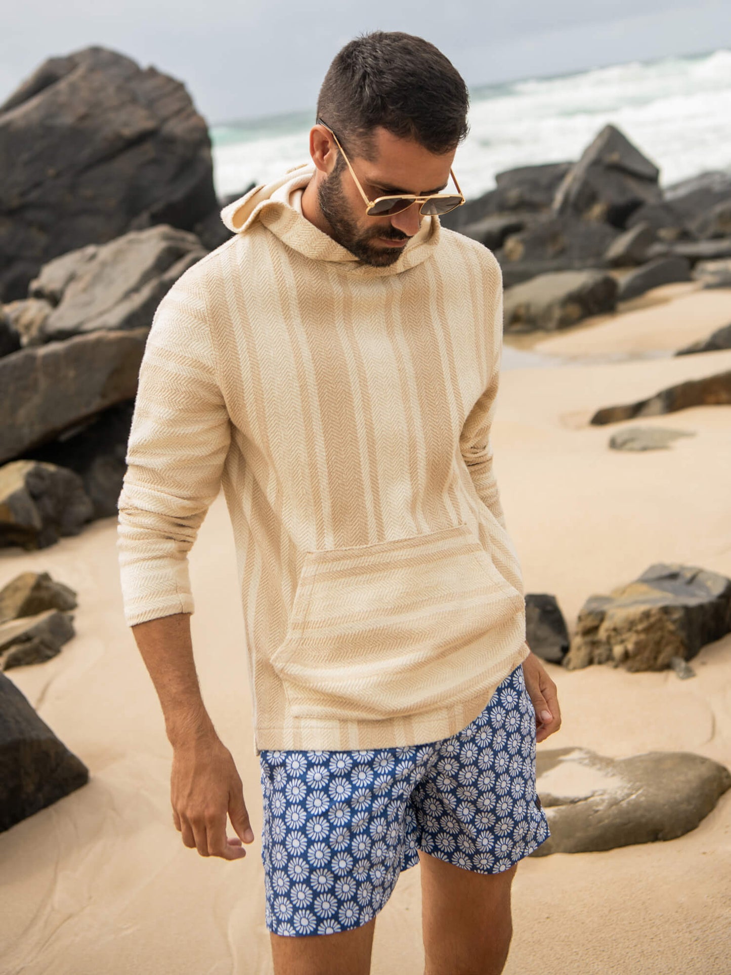 Whitewater Hoodie - Ivory Desert Stripe