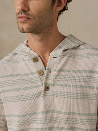 Oasis Hoodie - Sage Beach Stripe