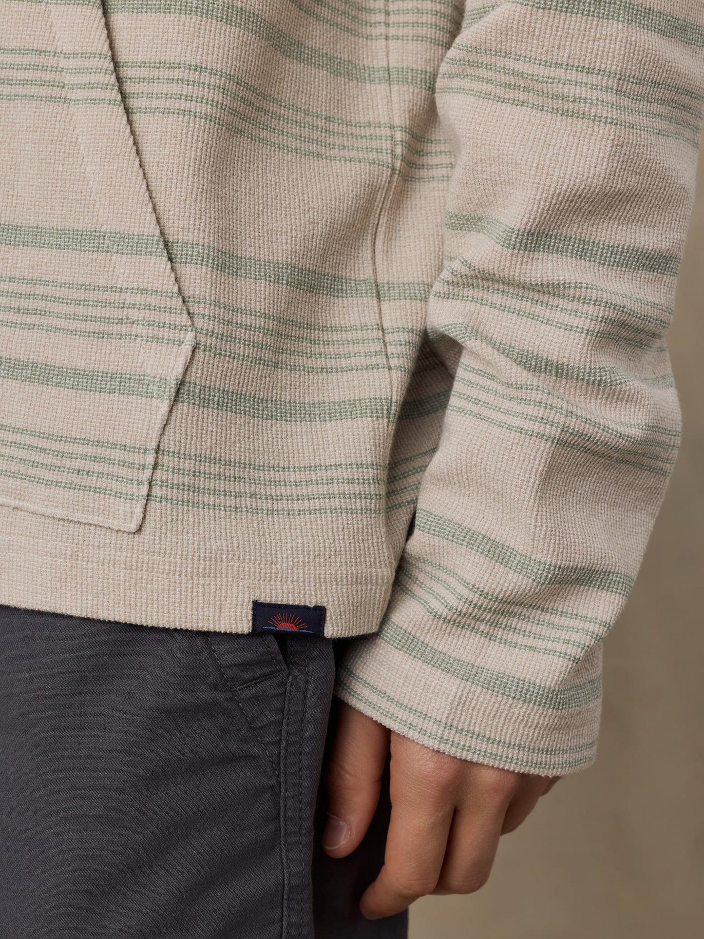 Oasis Hoodie - Sage Beach Stripe
