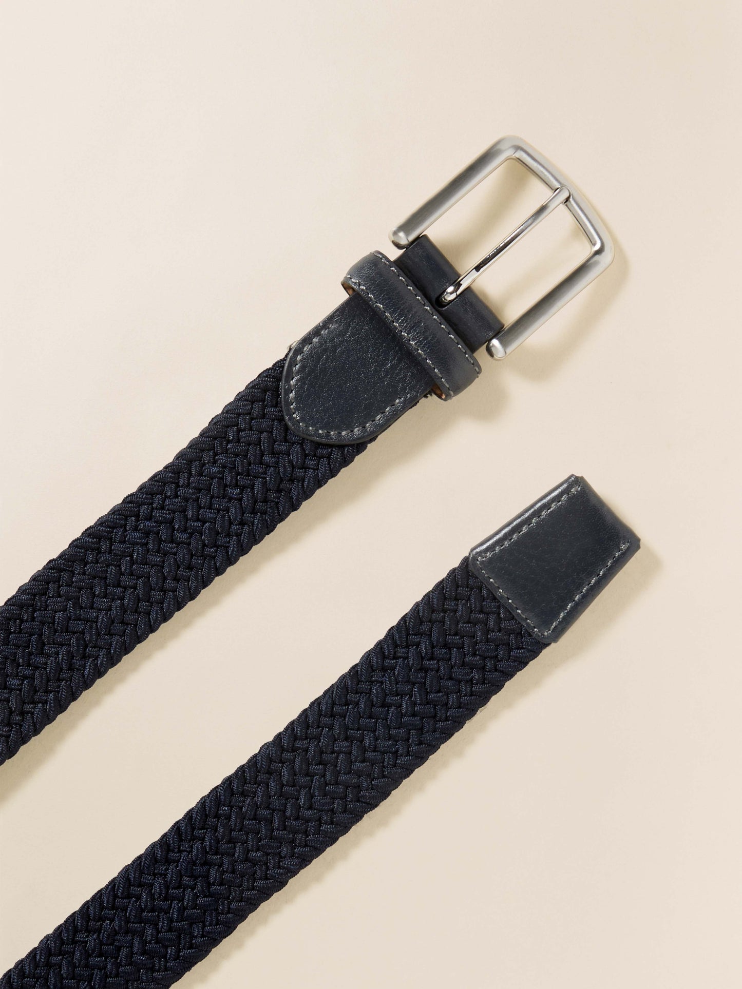 Mens Stretch Woven Belt - Navy