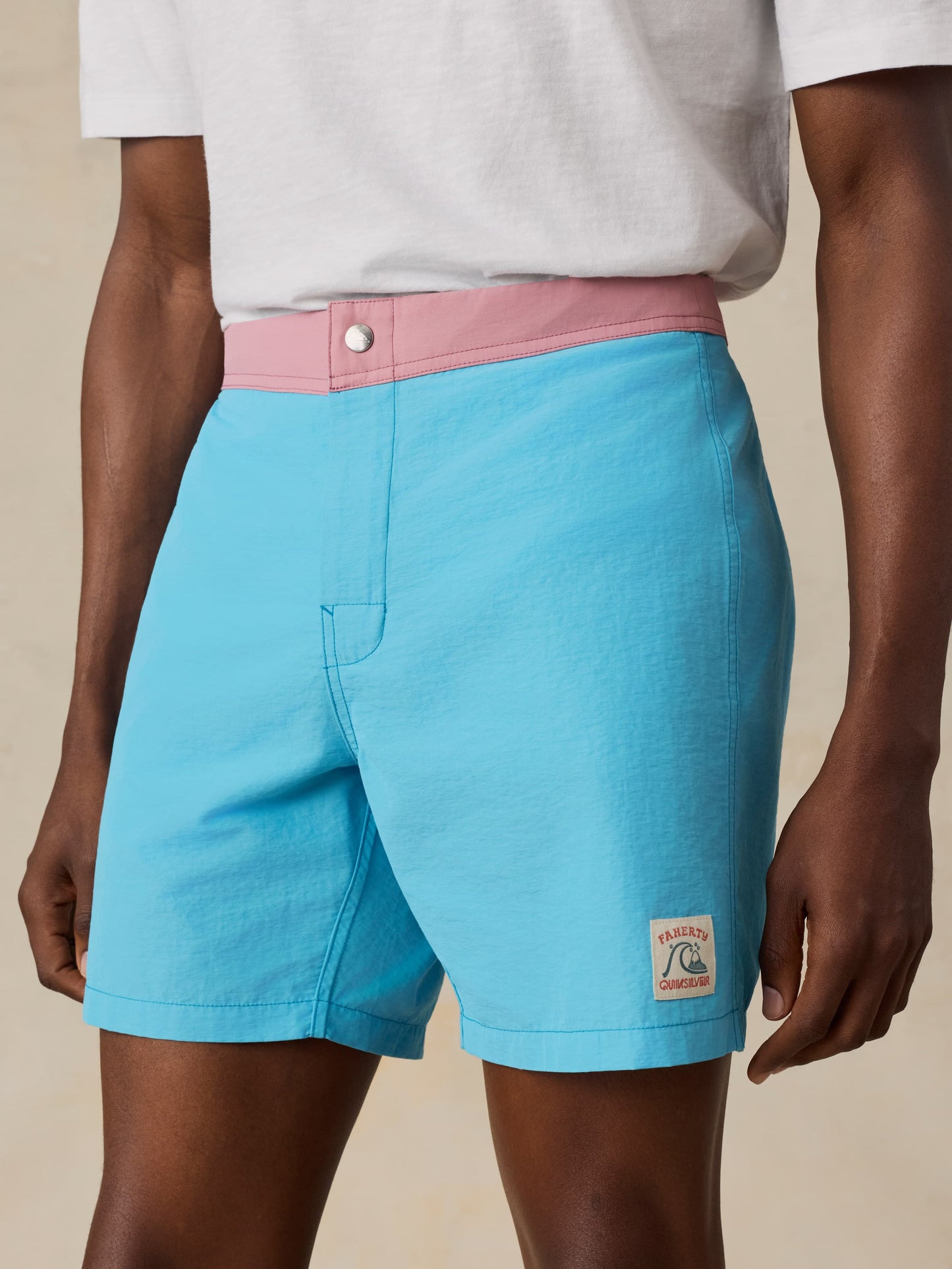 Faherty x Quiksilver Boardshort - Teal Sunrise Block