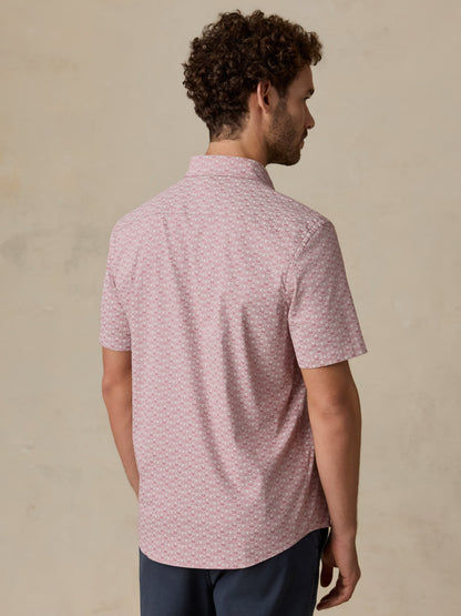 Short-Sleeve Movement™ Monterey Shirt - Rose Palm Mosaic