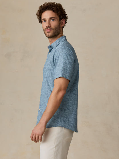 Short-Sleeve Movement™ Monterey Shirt - Teal Grove Foliage
