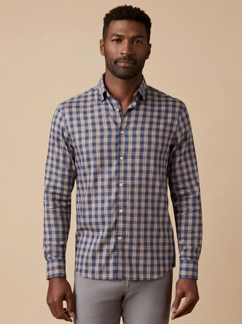 Movement™ Monterey Shirt - Navy Seas Plaid