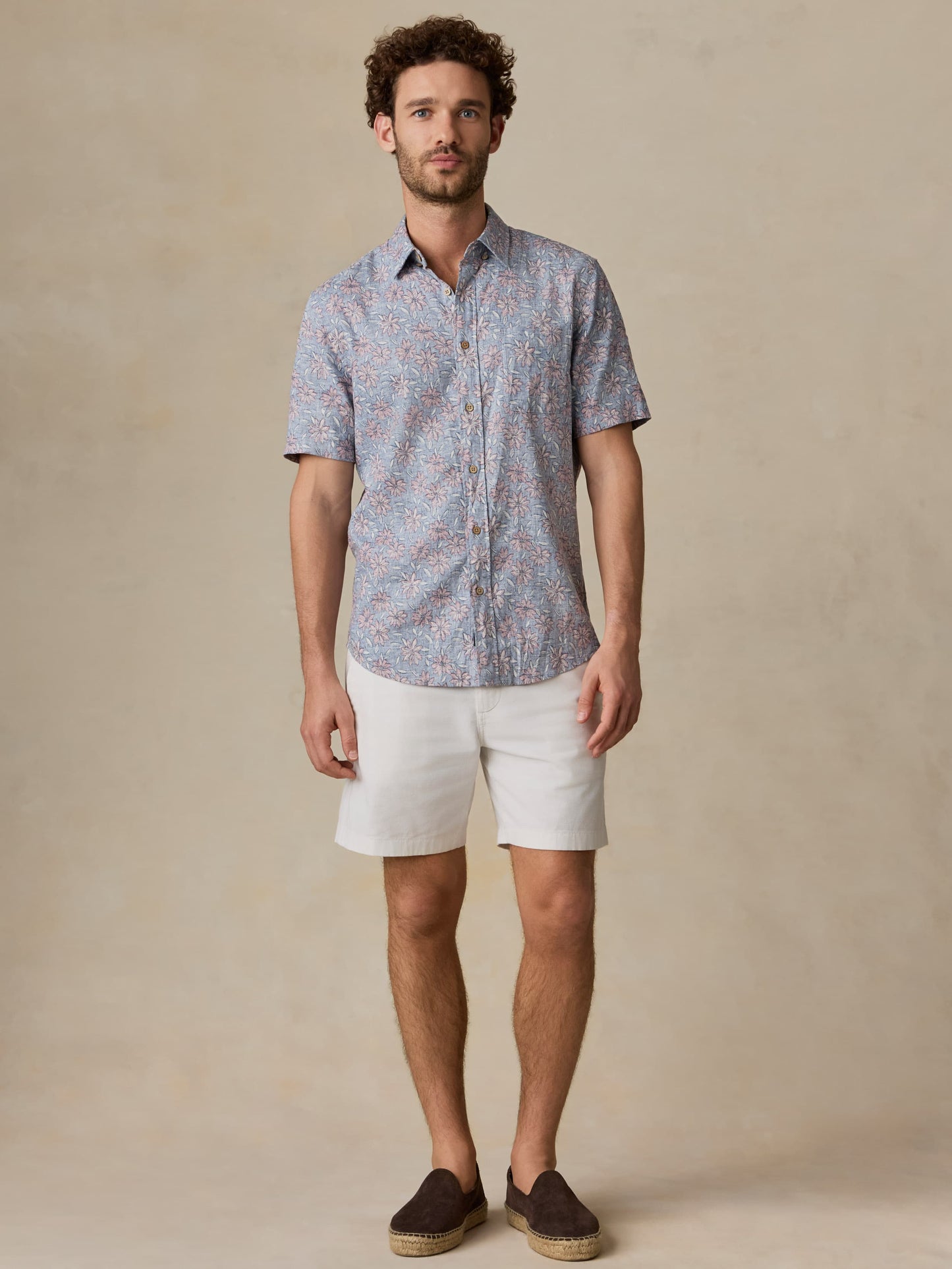 Short-Sleeve Breeze Shirt - Antique Berry Floral