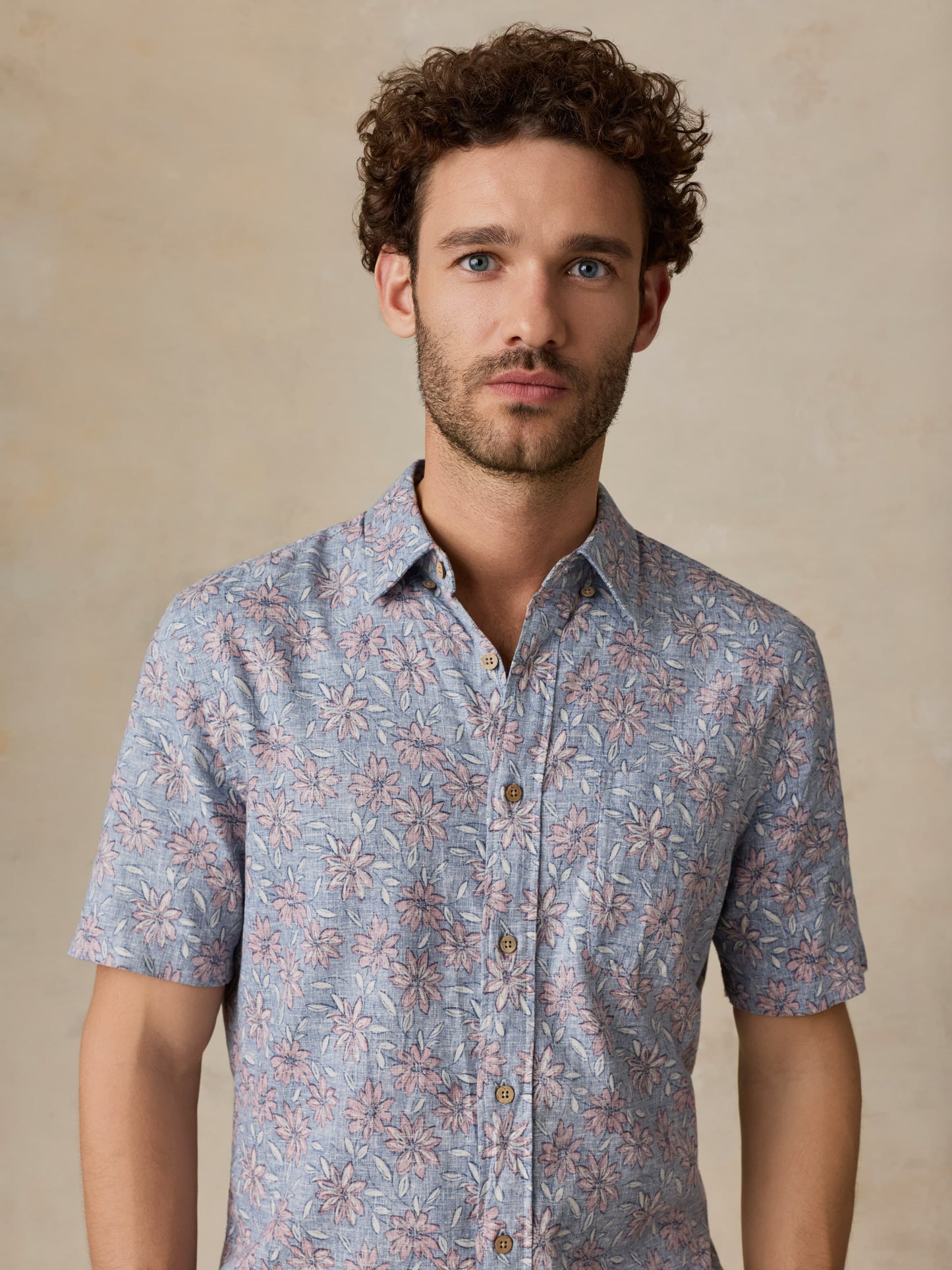 Short-Sleeve Breeze Shirt - Antique Berry Floral