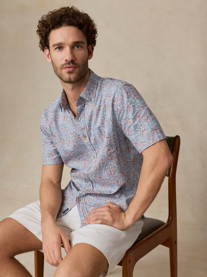 Short-Sleeve Breeze Shirt - Antique Berry Floral