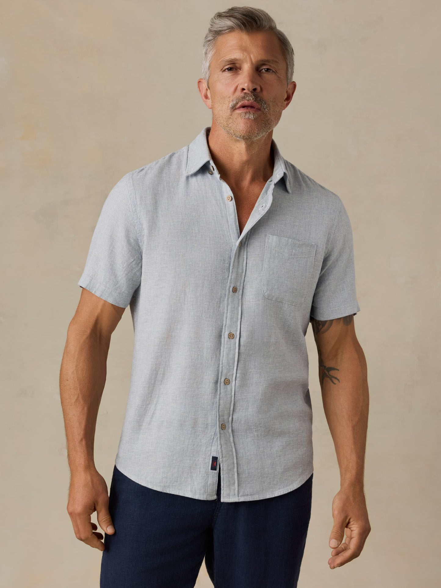 Short-Sleeve Breeze Shirt - Blue Streams