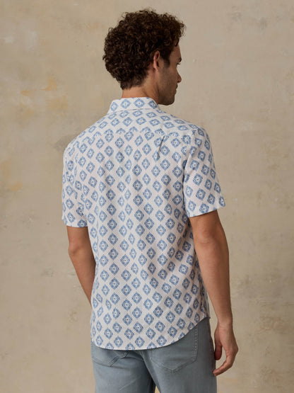 Short-Sleeve Breeze Shirt - Crystal Cascade Diamond
