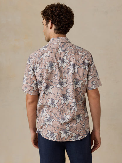 Short-Sleeve Breeze Shirt - Cloud Rust Lotus