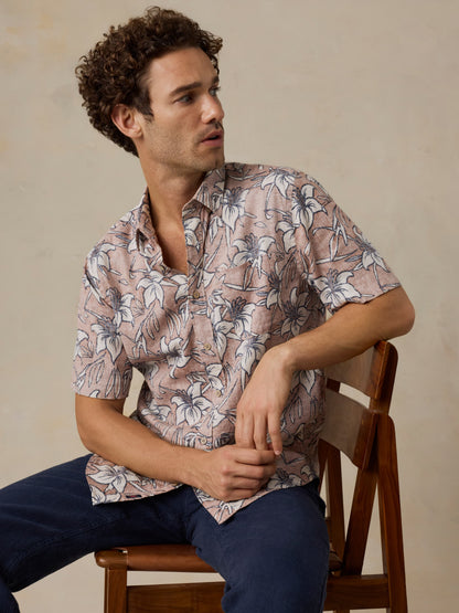 Short-Sleeve Breeze Shirt - Cloud Rust Lotus