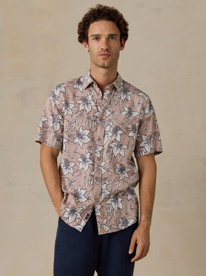 Short-Sleeve Breeze Shirt - Cloud Rust Lotus