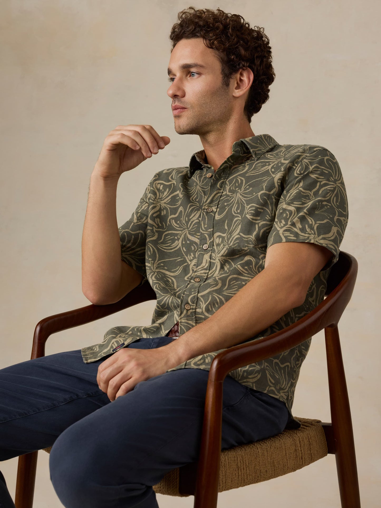 Short-Sleeve Breeze Shirt - Light Pine Blossom
