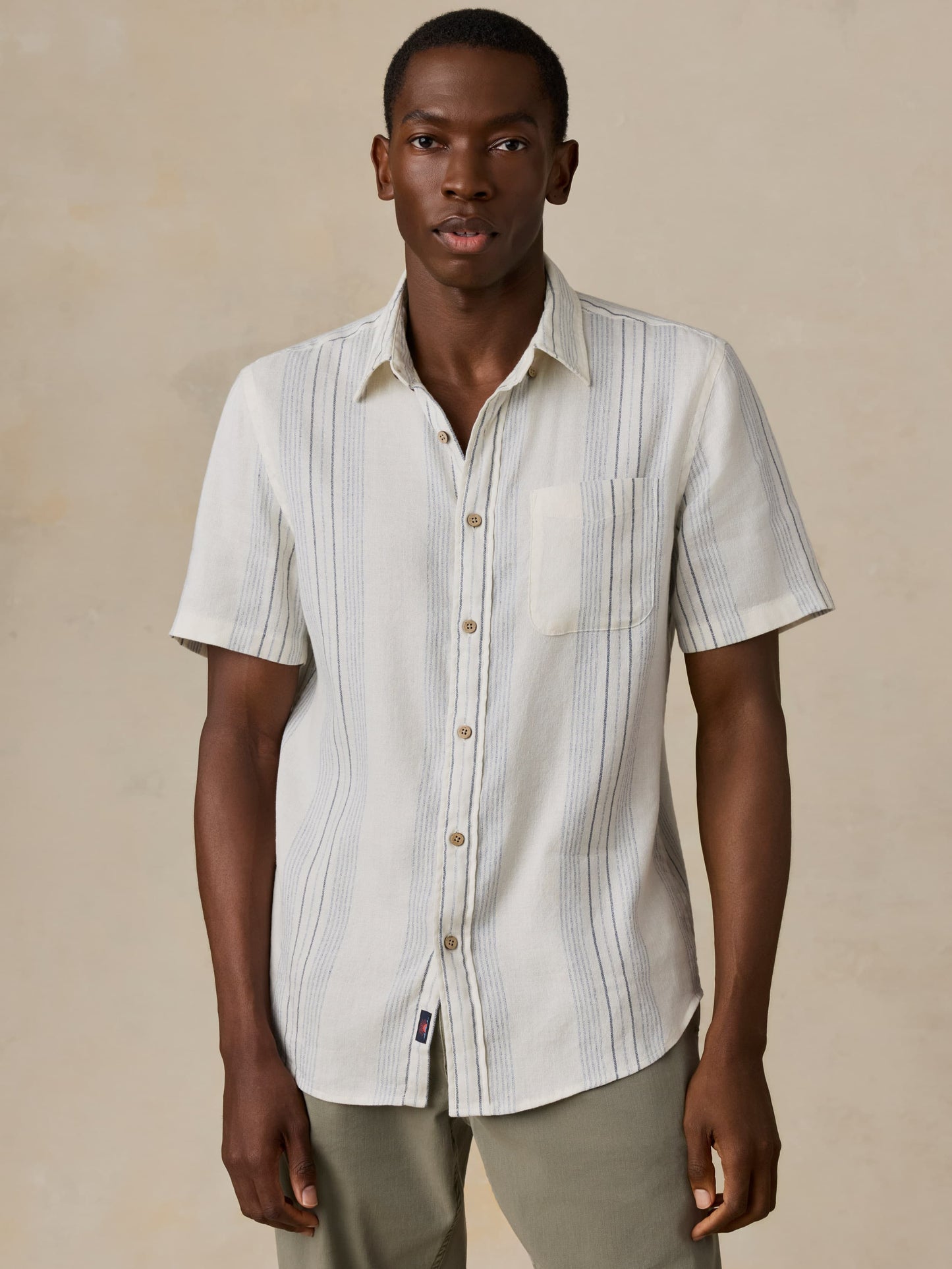 Short-Sleeve Breeze Shirt - River Shore Stripe