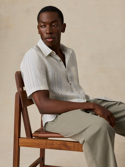 Short-Sleeve Breeze Shirt - River Shore Stripe