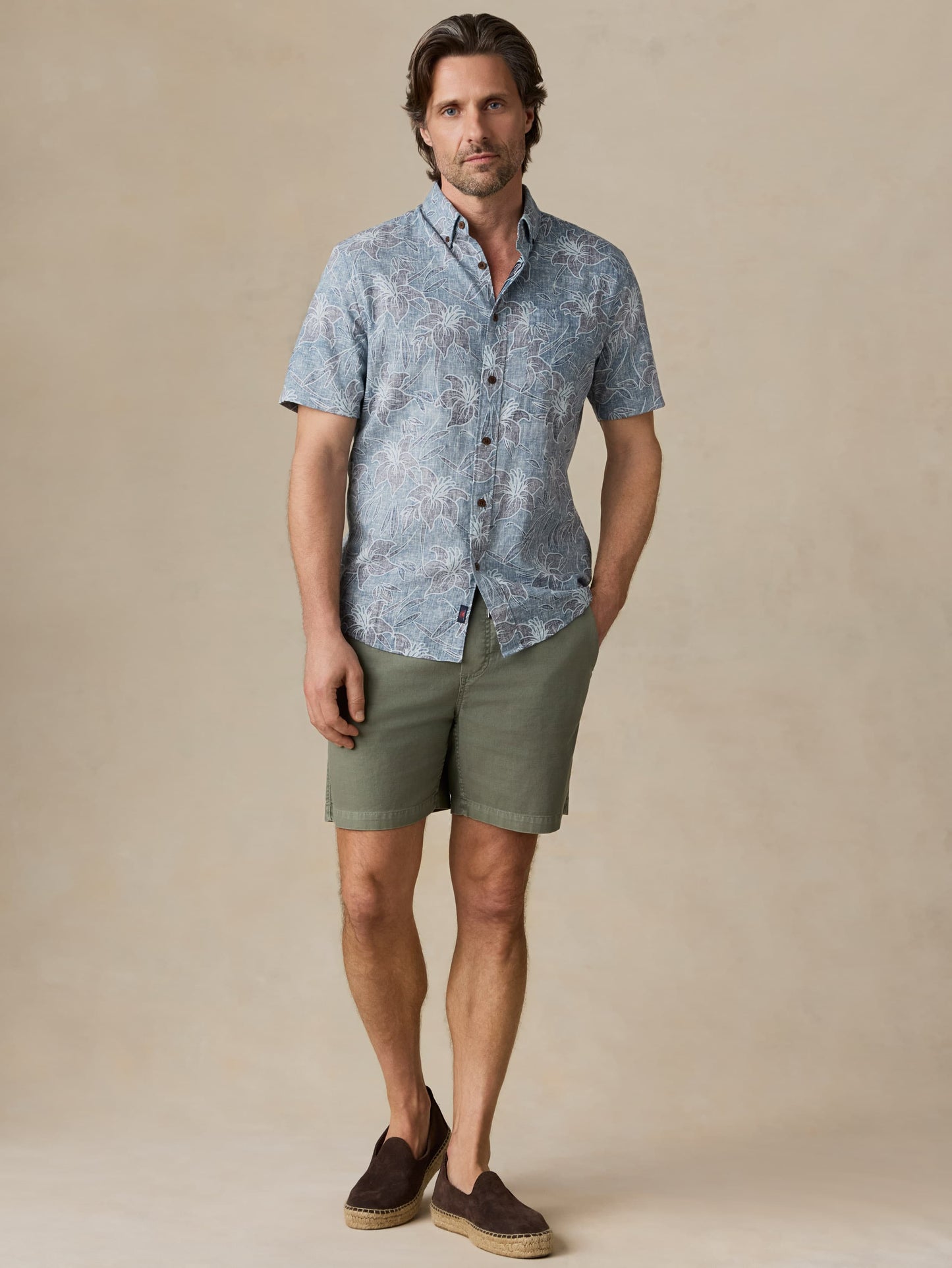 Short-Sleeve Breeze Shirt - Stormy Sea Lotus