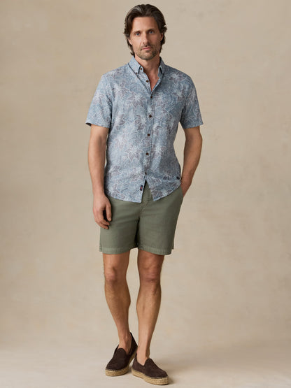 Short-Sleeve Breeze Shirt - Stormy Sea Lotus