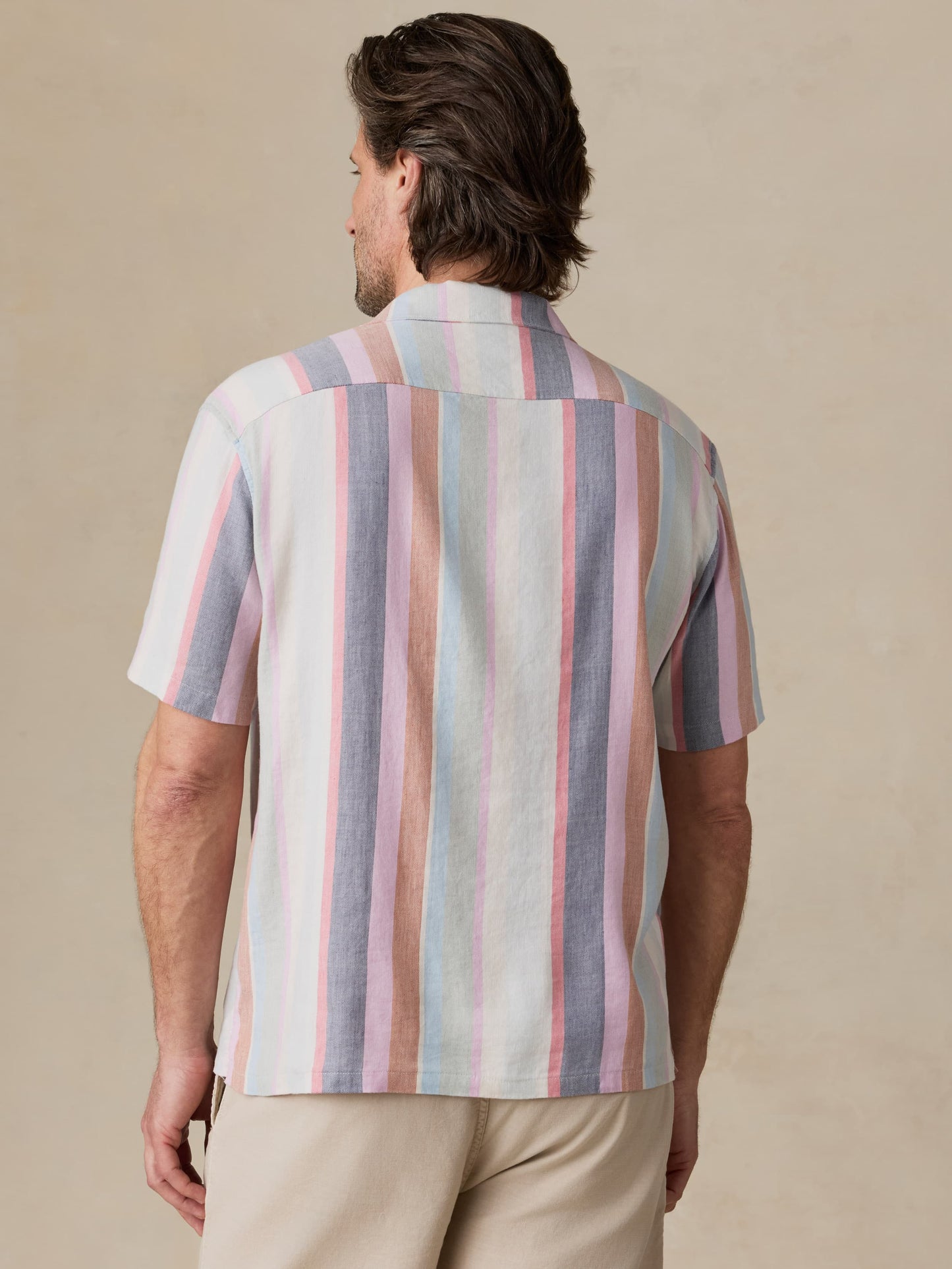 Short-Sleeve Breeze Camp Shirt - Summer Skies Stripe