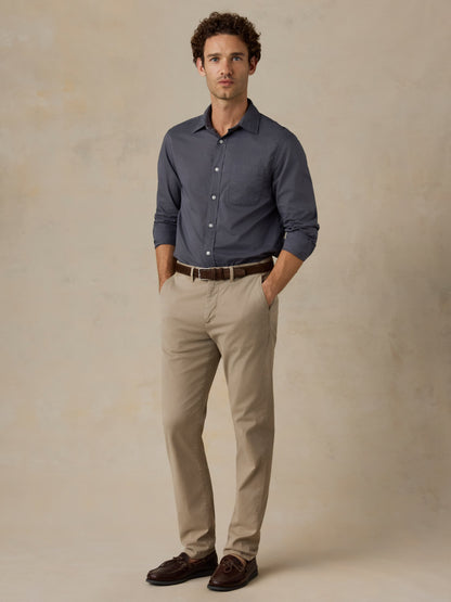 Long-Sleeve Weightless Cotton Shirt - Abyss Navy