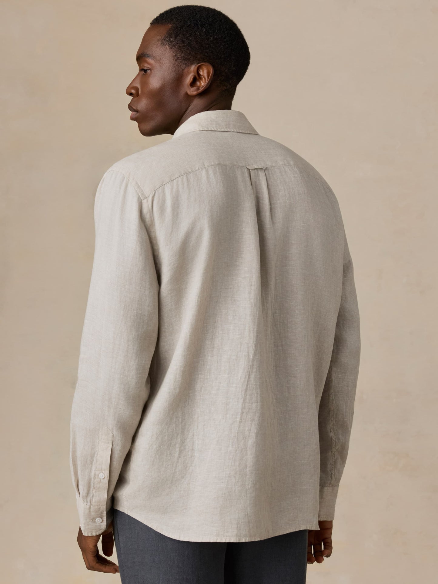 Sunwashed Linen Shirt - Castle Stone