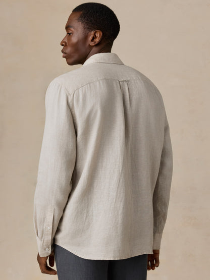 Sunwashed Linen Shirt - Castle Stone