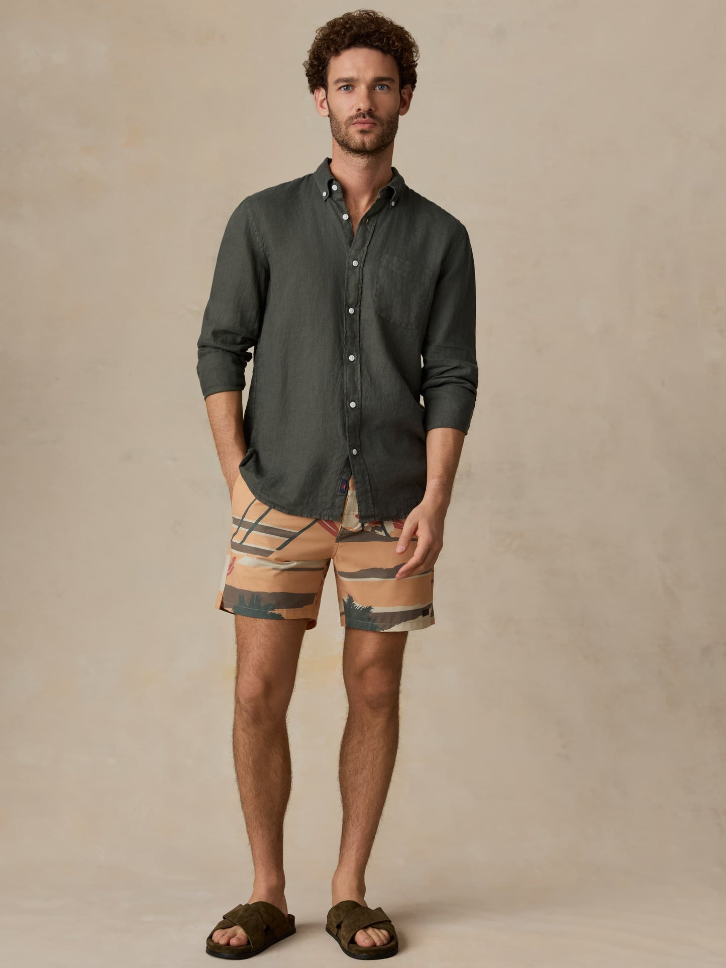 Sunwashed Linen Shirt - Light Pine