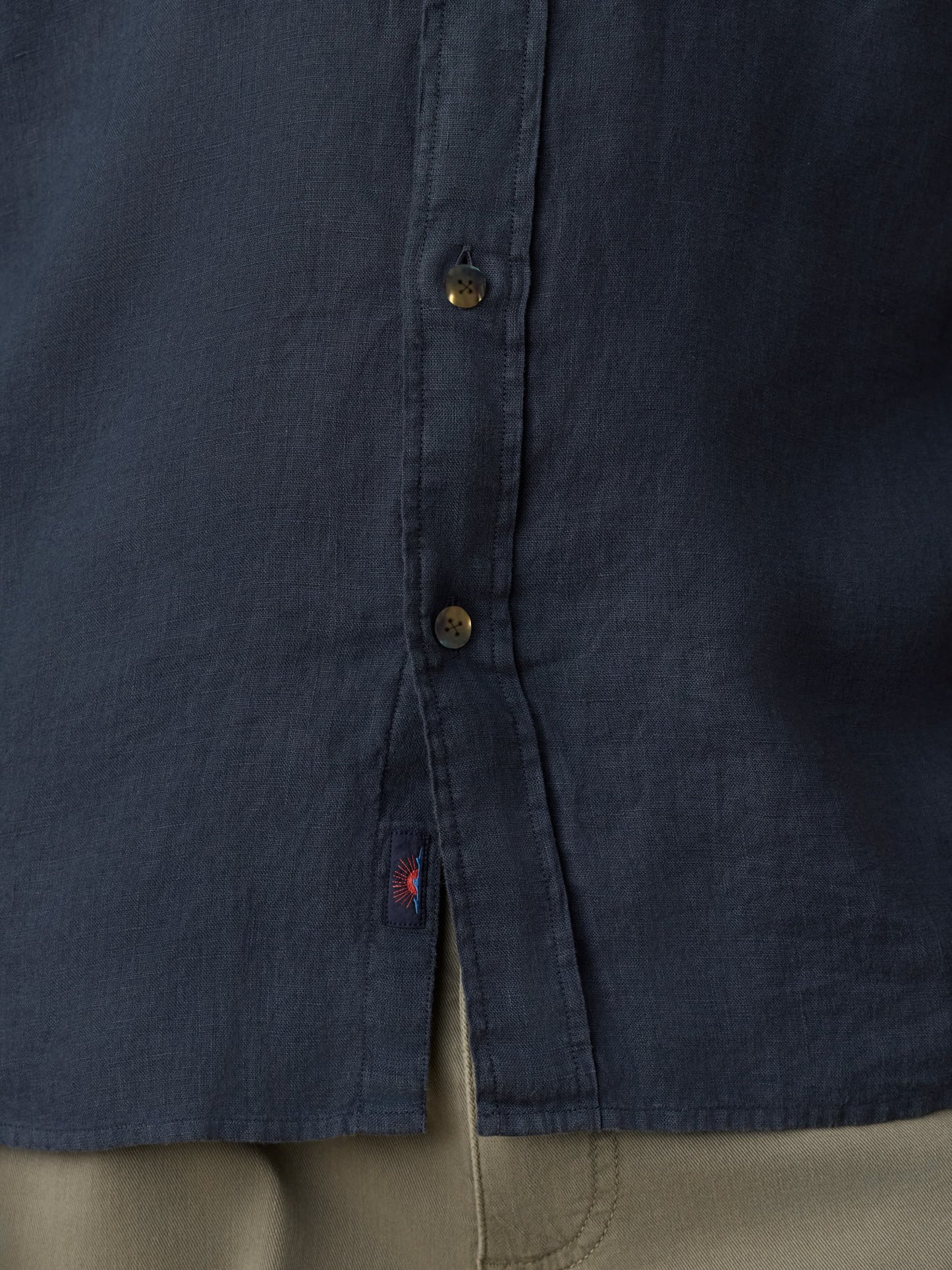 Sunwashed Linen Shirt - Navy Bay
