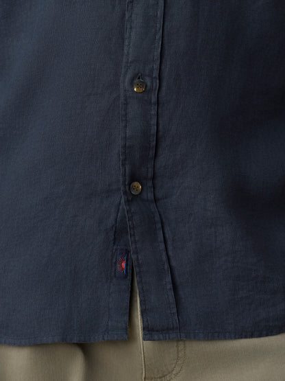Sunwashed Linen Shirt - Navy Bay