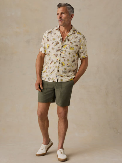 Short-Sleeve Kona Camp Shirt - Wave Breaks Scenic