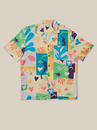 Faherty x Quiksilver Short-Sleeve Camp Shirt - Sunshine Coast Tile