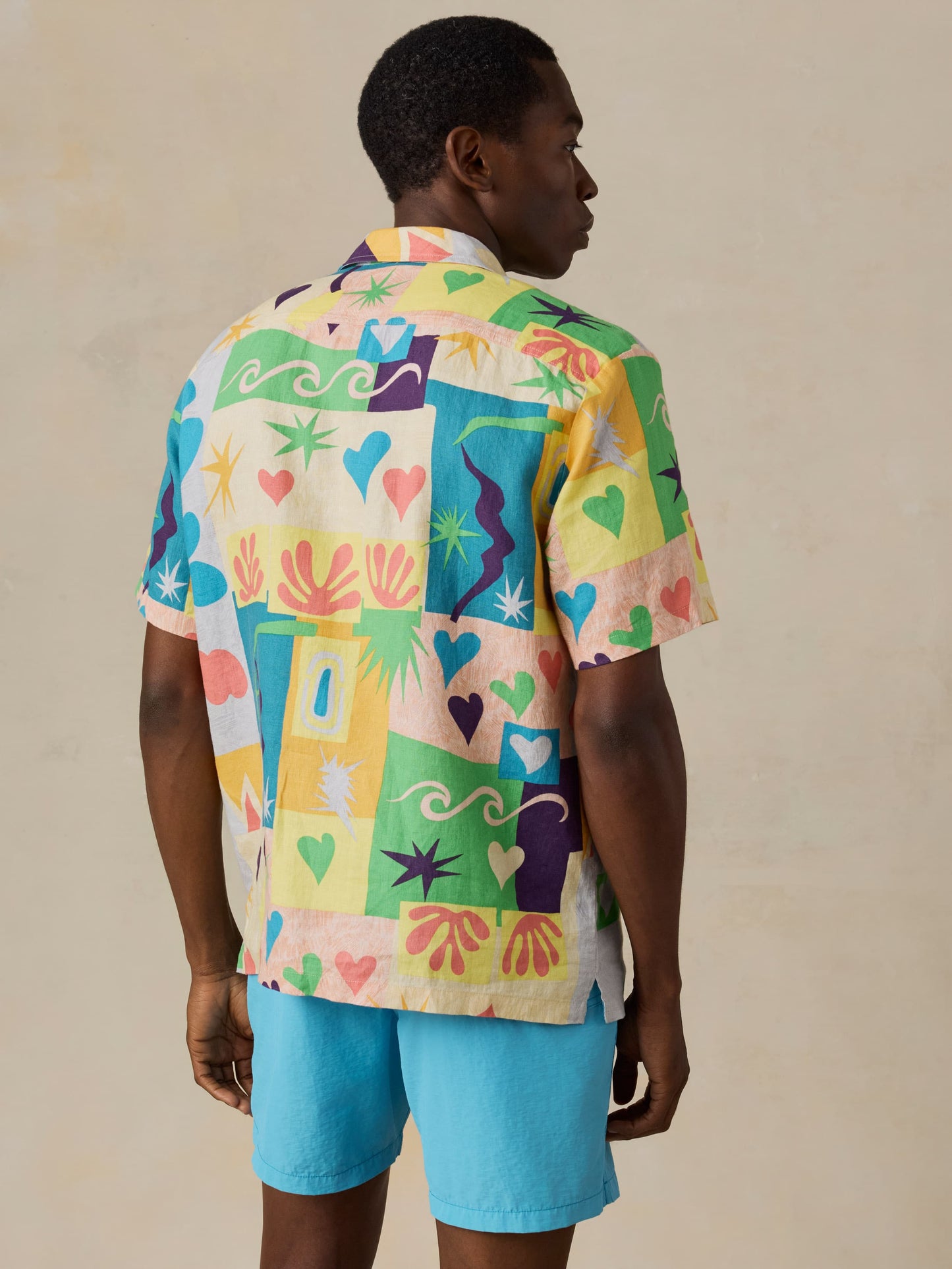 Faherty x Quiksilver Short-Sleeve Camp Shirt - Sunshine Coast Tile