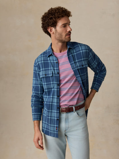 Legend™ Sweater Shirt - Midnight Teal Plaid