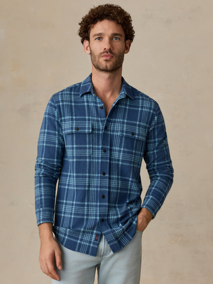 Legend™ Sweater Shirt - Midnight Teal Plaid