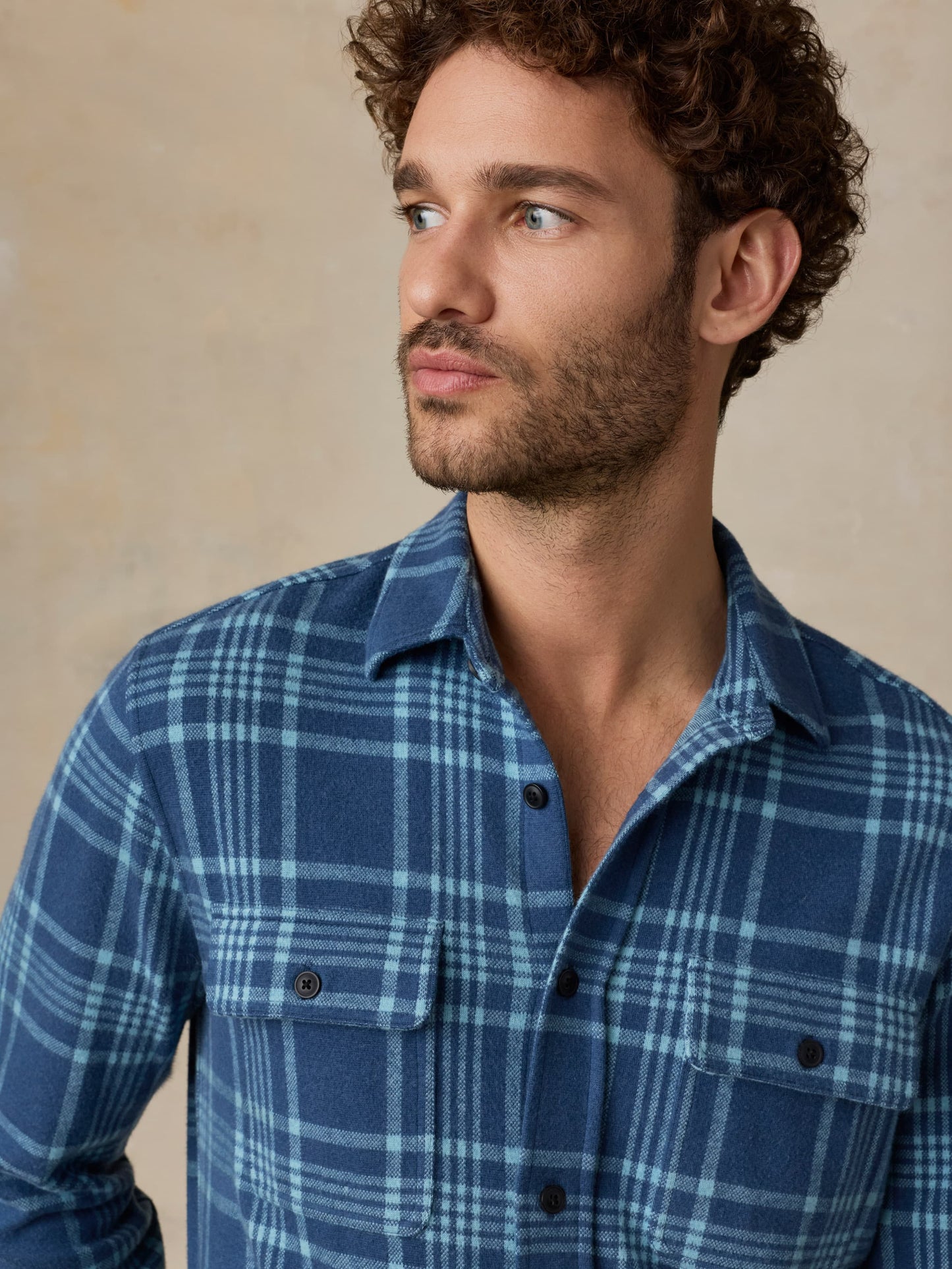 Legend™ Sweater Shirt - Midnight Teal Plaid