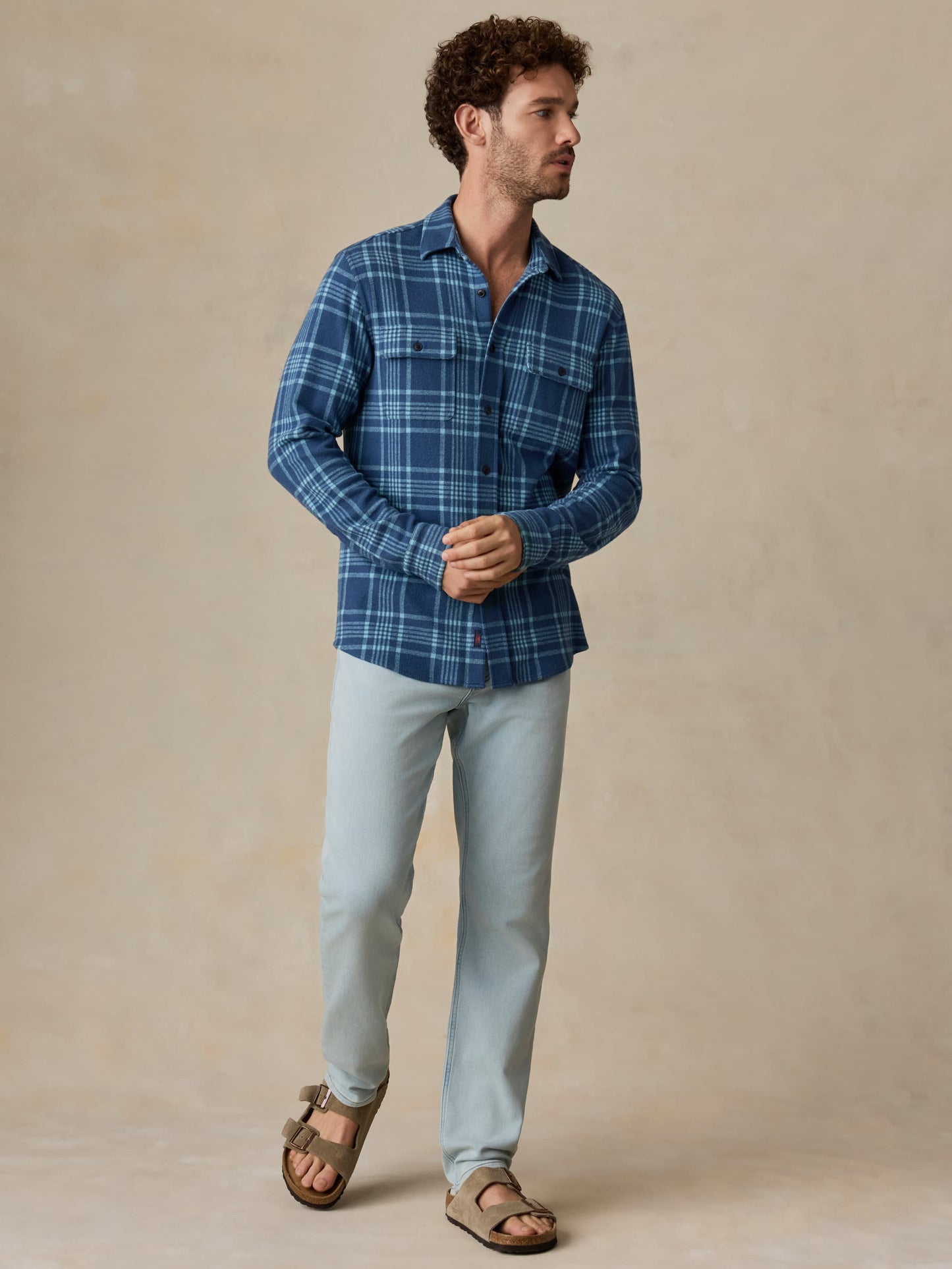 Legend™ Sweater Shirt - Midnight Teal Plaid